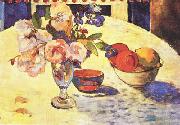 Paul Gauguin Flowers and a Bowl of Fruit on a Table  4 oil